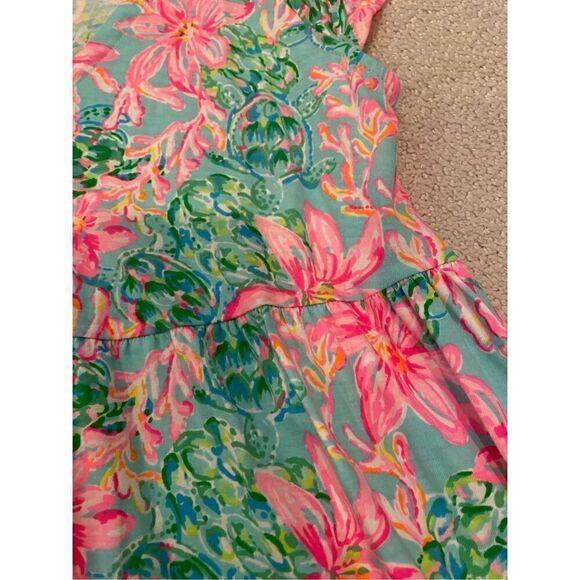 Lilly Pulitzer Kawai Flutter Sleeve Dress Surf Blue So Shellegant XS - Picture 6 of 6